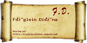 Föglein Diána névjegykártya