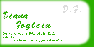 diana foglein business card